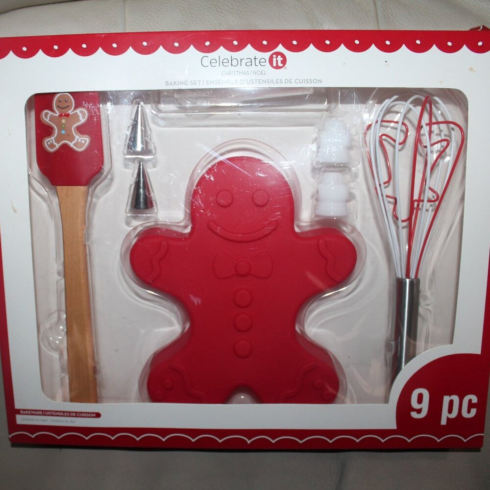 Christmas Gingerbread Man Baking Set 9 pc